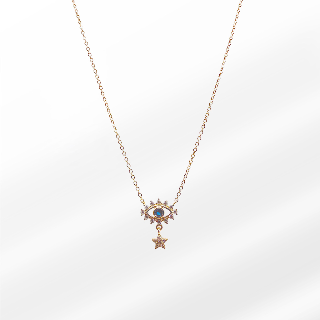 3310 Sacred Eye Gold Kolye - Görsel 1