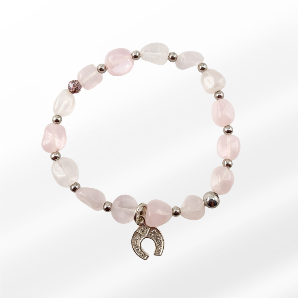 Bi (2) Rose Quartz Love Bileklik - Görsel 1