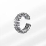 Glitter Silver Ear Cuff