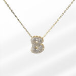 Golden Letter Silver Necklace
