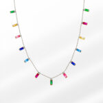 Baguette Silver Necklace