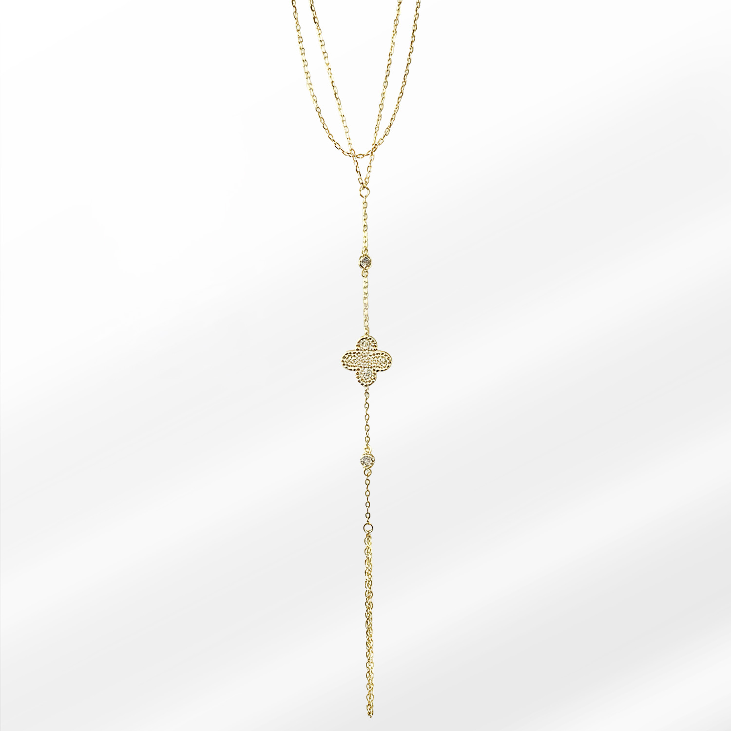 21 Clover Lariat Hand Chain - Image 1