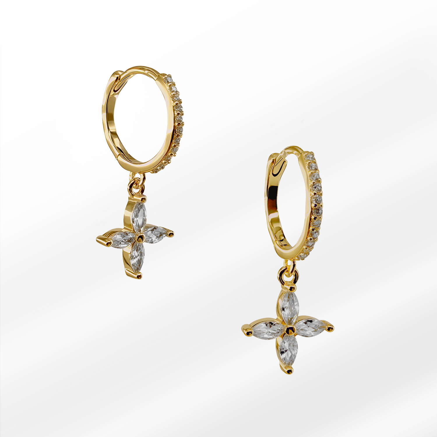 83 Cannesia Gümüş Küpe - Görsel 1