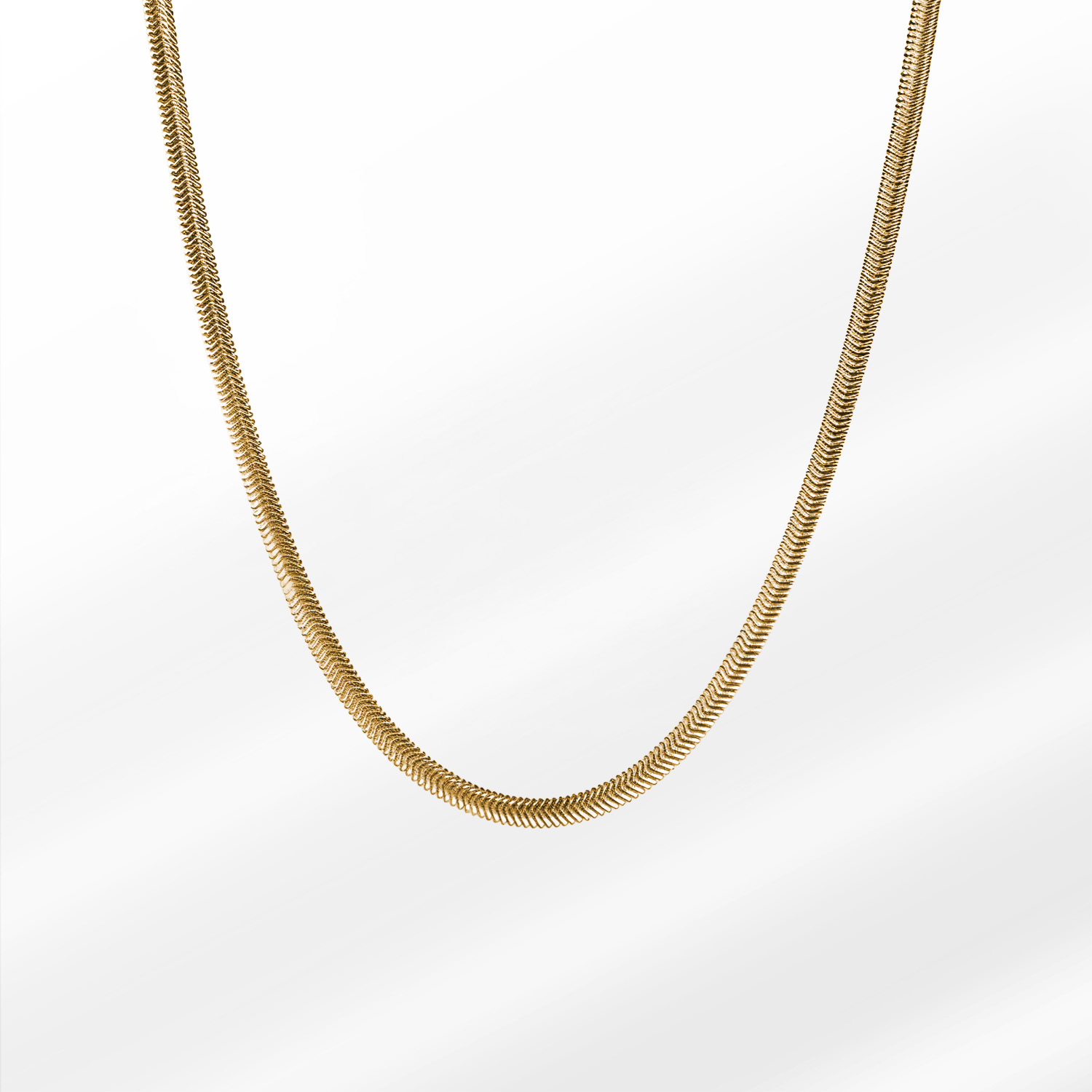 02 Lovaria Gold Gümüş Zincir Kolye - Görsel 1