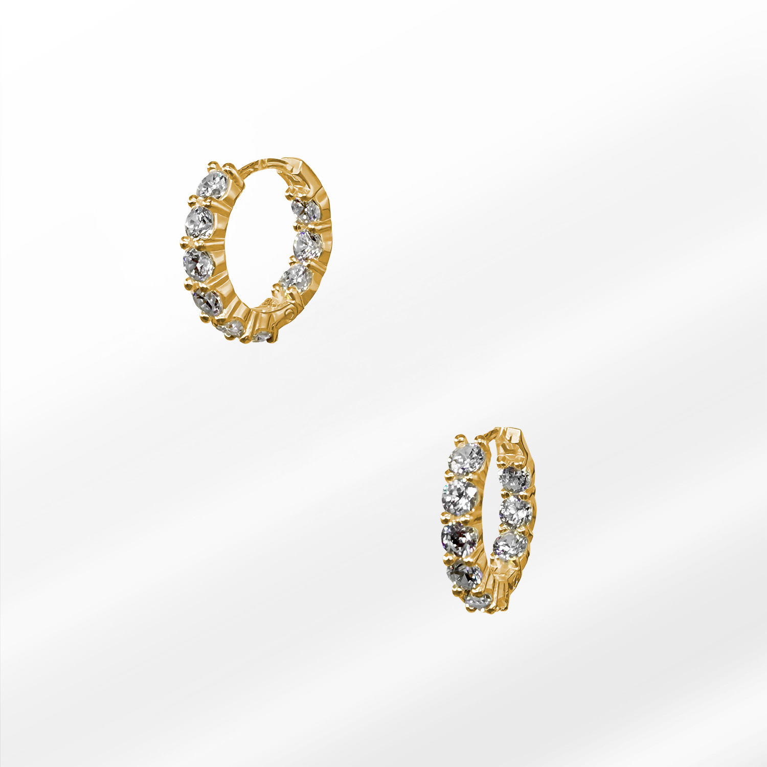 103 Lovisse Gold Silver Hoop Earrings - Image 1