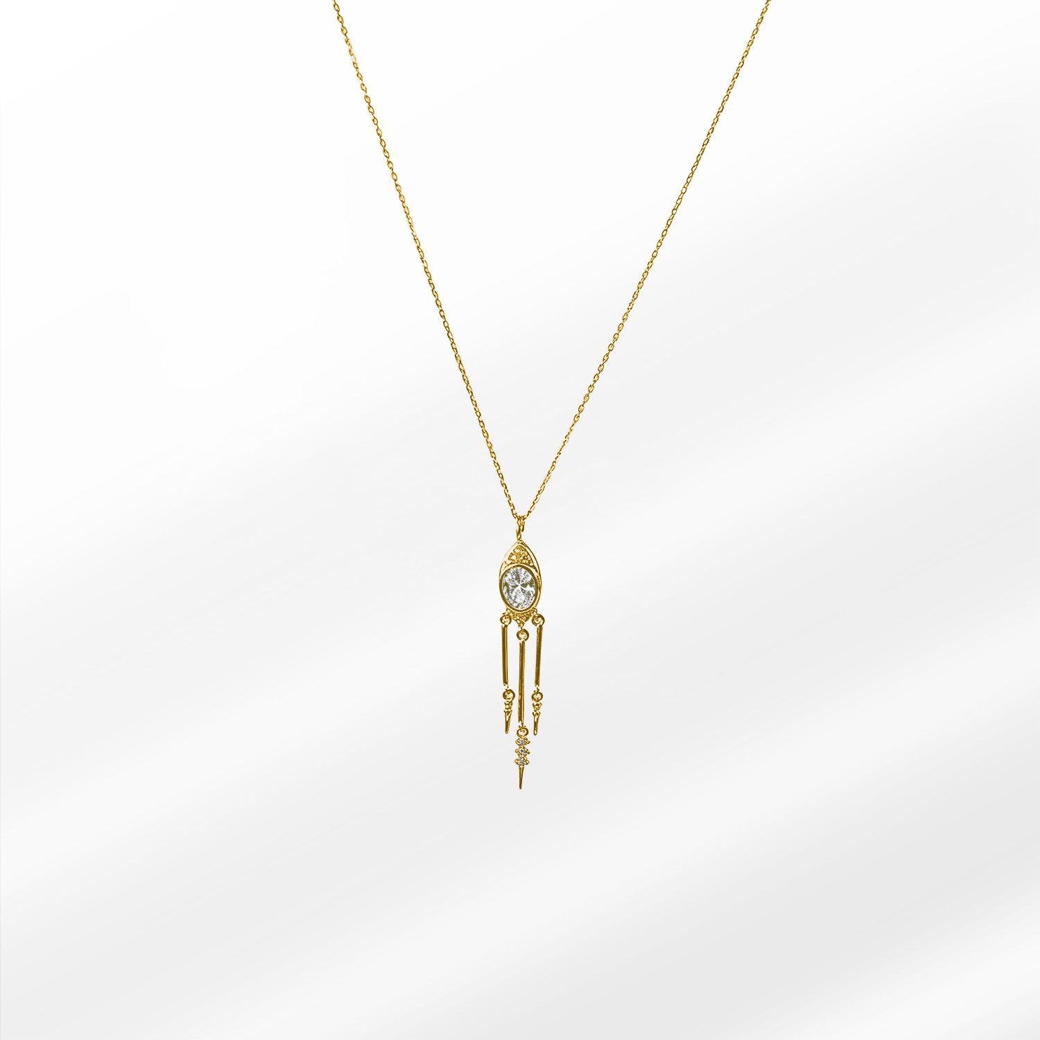 140g-w Veloura Gümüş Kolye - Görsel 1