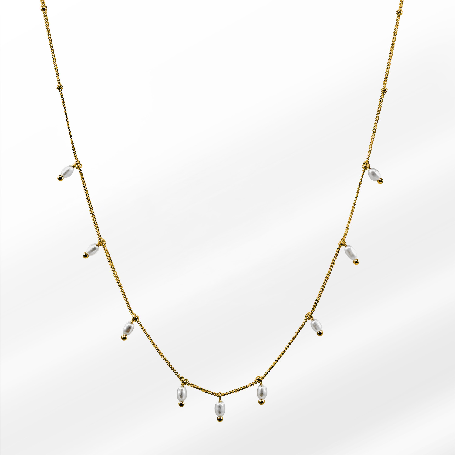 142g Perlora Gümüş Kolye - Görsel 1