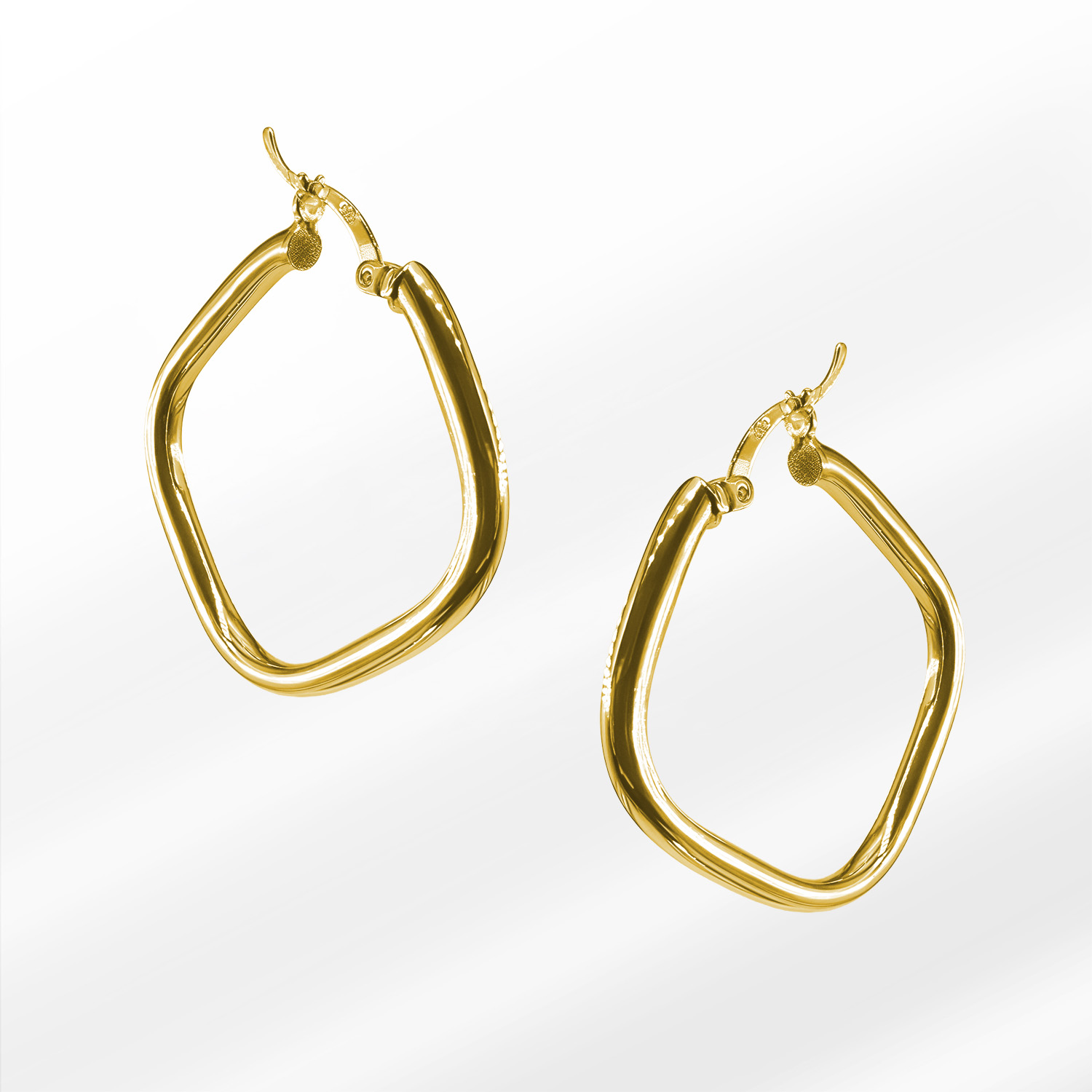 113 Almora Gümüş Halka Küpe - Görsel 1