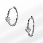 Azure Silver Hoop Earring