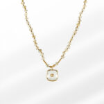 Citrine Prosperity Square Necklace