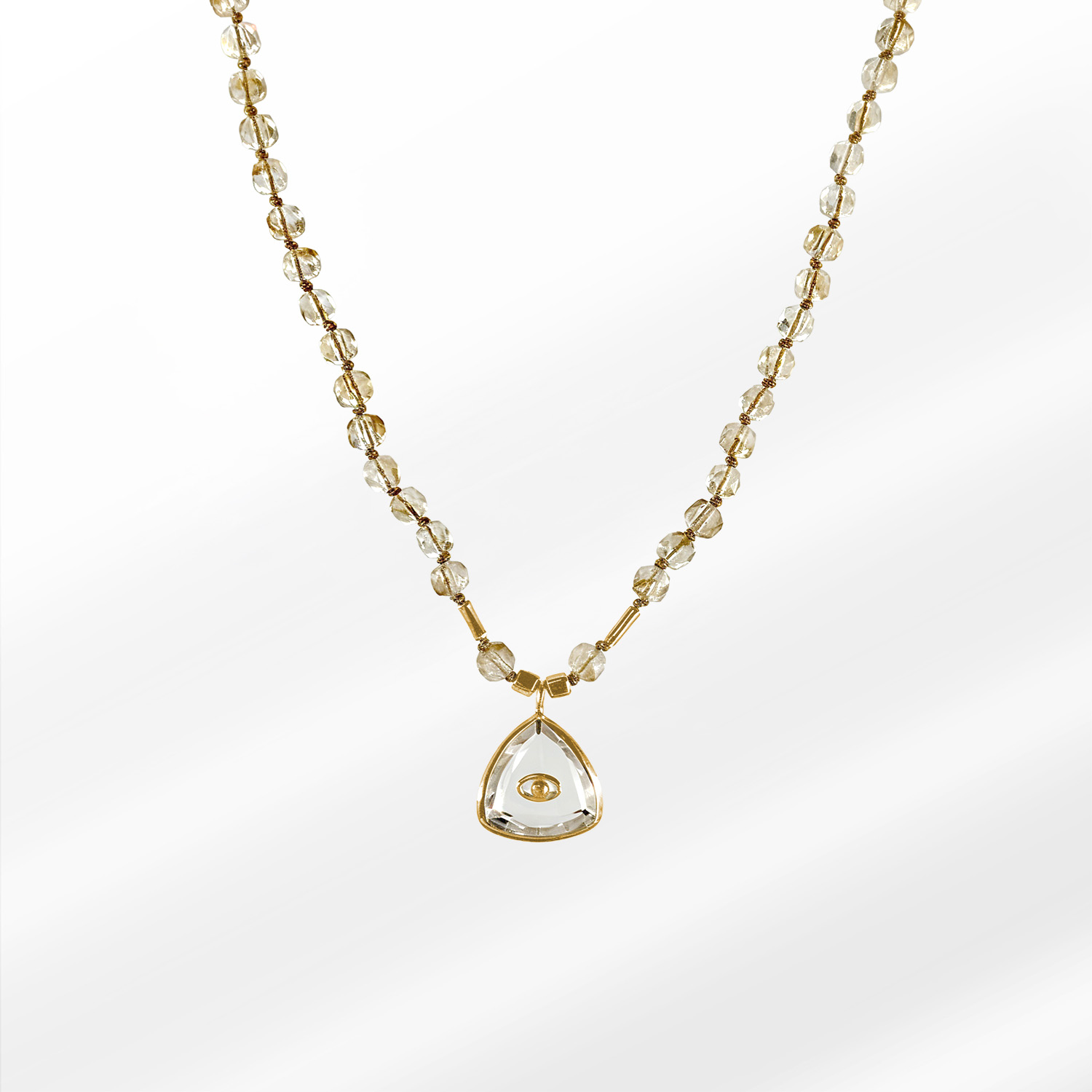169g Citrine Prosperity Amulet Necklace - Image 1